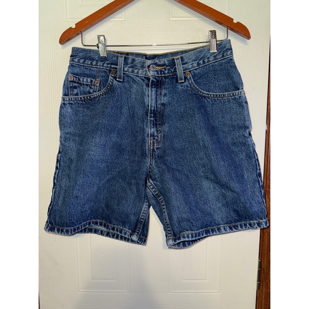 Vintage Levis 550 Relaxed Fit Denim Jean Shorts Medium Wash Size 8 High Waisted